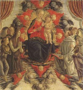 Francesco Botticini The Virgin and Child in Glory with (mk05) oil painting image